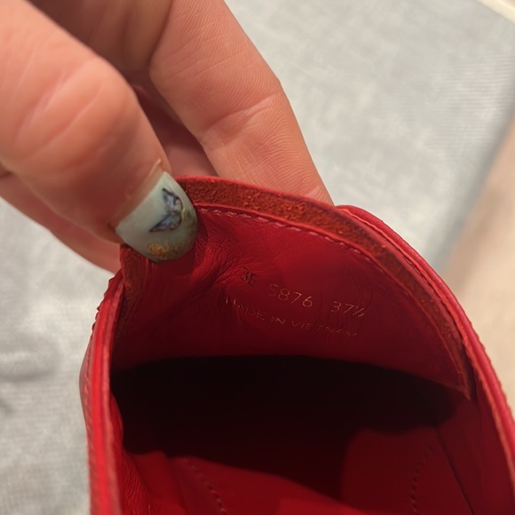 Prada Red Leather low top sneaker - Picture 4 of 5